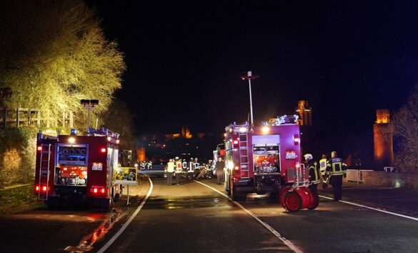 Unfall B42 Rossstein (9)-min Nachtunfall auf der B42 bei Rossstein, Einsatzkräfte vor Ort, 56aktuell News